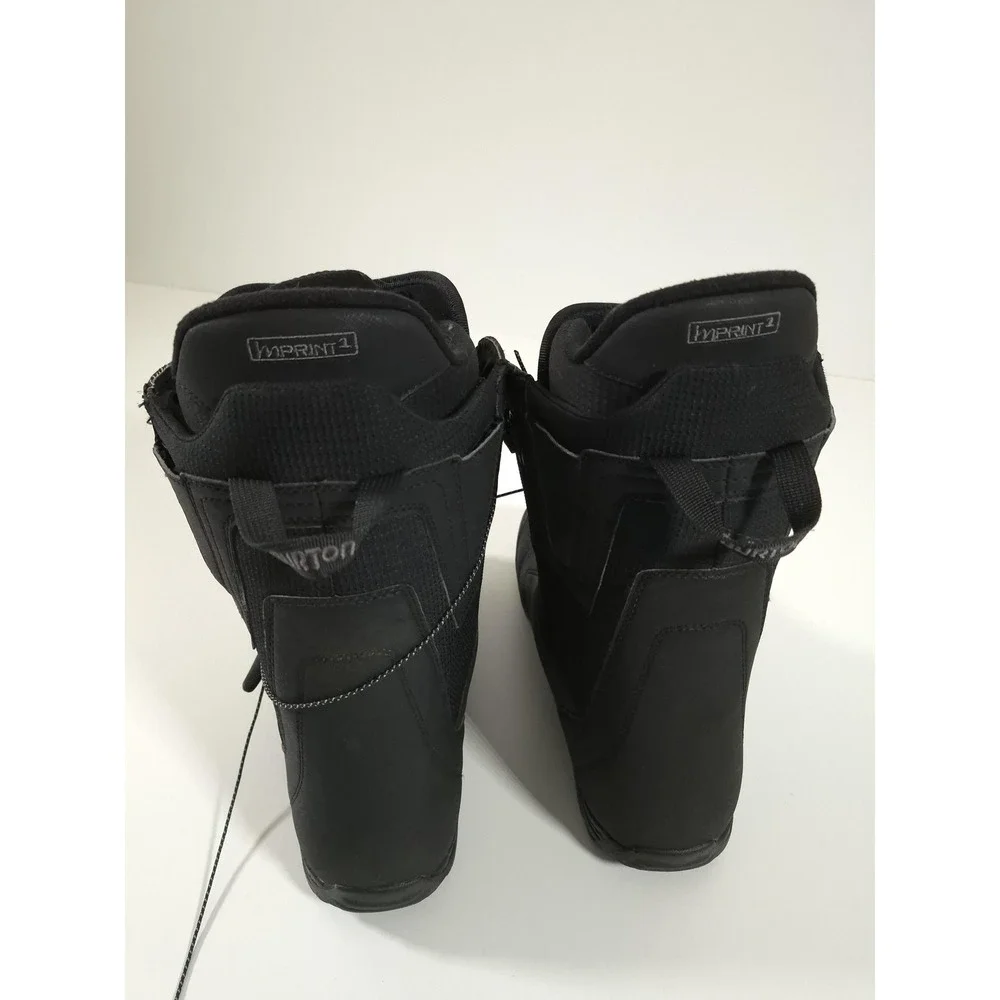 Burton Moto Snowboard Boots Mens 12 Black Speed Zone Lacing Soft Flex All Mtn